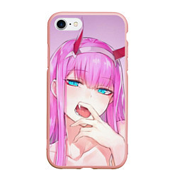 Чехол iPhone 7/8 матовый Ahegao, цвет: 3D-светло-розовый