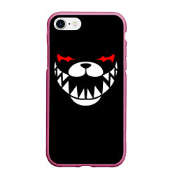 Чехол iPhone 7/8 матовый MONOKUMA BLACK, цвет: 3D-малиновый