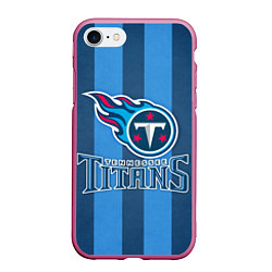 Чехол iPhone 7/8 матовый Tennessee Titans, цвет: 3D-малиновый
