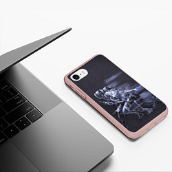 Чехол iPhone 7/8 матовый Fencer, цвет: 3D-светло-розовый — фото 2