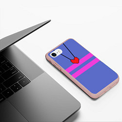 Чехол iPhone 7/8 матовый UNDERTALE FRISK ФРИСК, цвет: 3D-светло-розовый — фото 2