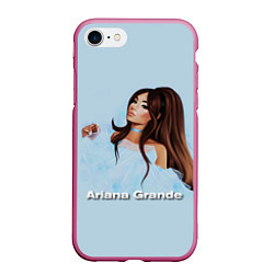 Чехол iPhone 7/8 матовый Ariana Grande Ариана Гранде, цвет: 3D-малиновый