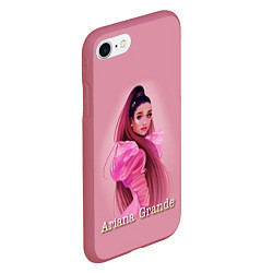 Чехол iPhone 7/8 матовый Ariana Grande Ариана Гранде, цвет: 3D-малиновый — фото 2