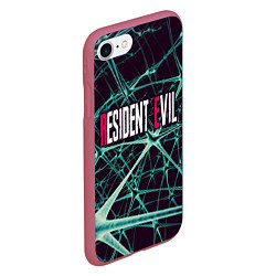 Чехол iPhone 7/8 матовый Resident Evil - Обитель зла, цвет: 3D-малиновый — фото 2