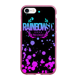 Чехол iPhone 7/8 матовый Rainbow Six Siege, цвет: 3D-малиновый