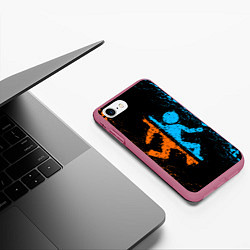 Чехол iPhone 7/8 матовый PORTAL, цвет: 3D-малиновый — фото 2