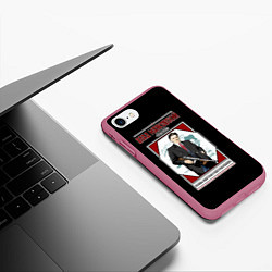 Чехол iPhone 7/8 матовый Влад Маяковский, цвет: 3D-малиновый — фото 2
