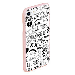 Чехол iPhone 7/8 матовый LIL PEEP LOGOBOMBING, цвет: 3D-светло-розовый — фото 2