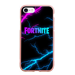 Чехол iPhone 7/8 матовый FORTNITE, цвет: 3D-светло-розовый