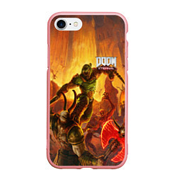 Чехол iPhone 7/8 матовый DOOM, цвет: 3D-баблгам