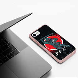 Чехол iPhone 7/8 матовый Регби Япония, 2019, цвет: 3D-светло-розовый — фото 2