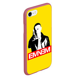 Чехол iPhone 7/8 матовый Eminem, цвет: 3D-малиновый — фото 2