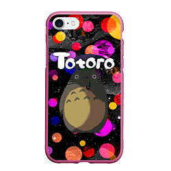 Чехол iPhone 7/8 матовый Totoro, цвет: 3D-малиновый