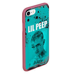 Чехол iPhone 7/8 матовый Lil Peep, цвет: 3D-малиновый — фото 2