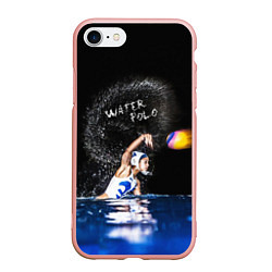 Чехол iPhone 7/8 матовый Water polo, цвет: 3D-светло-розовый