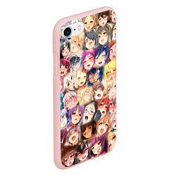 Чехол iPhone 7/8 матовый Ахегао, цвет: 3D-светло-розовый — фото 2