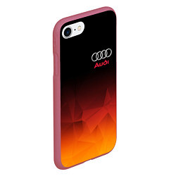 Чехол iPhone 7/8 матовый AUDI, цвет: 3D-малиновый — фото 2