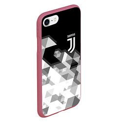 Чехол iPhone 7/8 матовый JUVENTUS, цвет: 3D-малиновый — фото 2