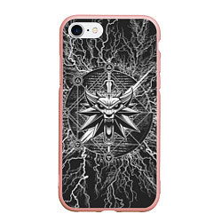 Чехол iPhone 7/8 матовый The Witcher, цвет: 3D-светло-розовый