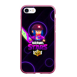 Чехол iPhone 7/8 матовый Brawl Stars Heroine Bibi, цвет: 3D-малиновый