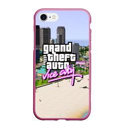 Чехол iPhone 7/8 матовый GTA REDUX 2020, цвет: 3D-малиновый