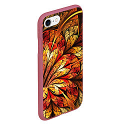 Чехол iPhone 7/8 матовый ФРАКТАЛЬНЫЙ УЗОР, цвет: 3D-малиновый — фото 2