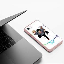 Чехол iPhone 7/8 матовый Моя Геройская Академия, цвет: 3D-светло-розовый — фото 2