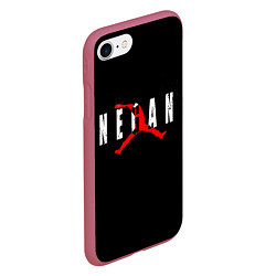 Чехол iPhone 7/8 матовый Negan, цвет: 3D-малиновый — фото 2