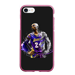 Чехол iPhone 7/8 матовый Kobe Bryant, цвет: 3D-малиновый