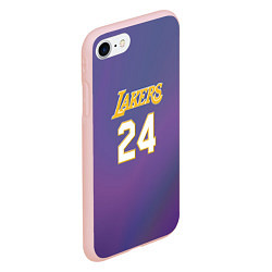 Чехол iPhone 7/8 матовый Los Angeles Lakers Kobe Brya, цвет: 3D-светло-розовый — фото 2