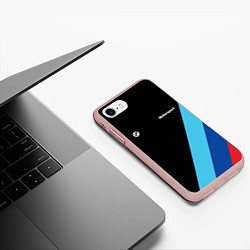 Чехол iPhone 7/8 матовый БМВ Мотоспорт, цвет: 3D-светло-розовый — фото 2