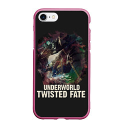 Чехол iPhone 7/8 матовый Twisted Fate, цвет: 3D-малиновый