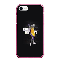 Чехол iPhone 7/8 матовый Kobe Bryant, цвет: 3D-малиновый