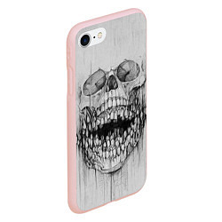 Чехол iPhone 7/8 матовый Dentist skull, цвет: 3D-светло-розовый — фото 2