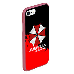 Чехол iPhone 7/8 матовый UMBRELLA CORP, цвет: 3D-малиновый — фото 2