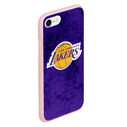 Чехол iPhone 7/8 матовый LA LAKERS, цвет: 3D-светло-розовый — фото 2