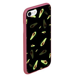 Чехол iPhone 7/8 матовый Авокадо, цвет: 3D-малиновый — фото 2
