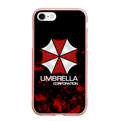 Чехол iPhone 7/8 матовый UMBRELLA CORP, цвет: 3D-светло-розовый