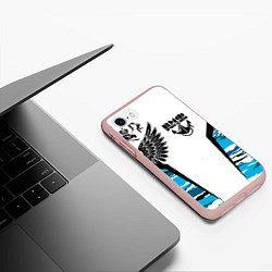 Чехол iPhone 7/8 матовый ВМФ России камуфляж, цвет: 3D-светло-розовый — фото 2