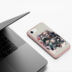 Чехол iPhone 7/8 матовый MY HERO ACADEMIA веселая команда, цвет: 3D-светло-розовый — фото 2