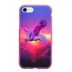 Чехол iPhone 7/8 матовый Dusk Sky Horse, цвет: 3D-малиновый