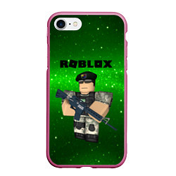 Чехол iPhone 7/8 матовый Roblox, цвет: 3D-малиновый