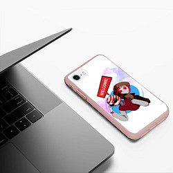 Чехол iPhone 7/8 матовый Country Humans, цвет: 3D-светло-розовый — фото 2