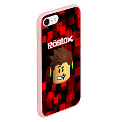 Чехол iPhone 7/8 матовый ROBLOX, цвет: 3D-светло-розовый — фото 2