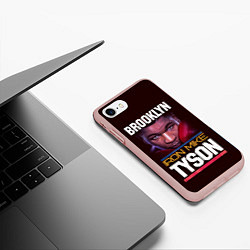 Чехол iPhone 7/8 матовый Mike Tyson, цвет: 3D-светло-розовый — фото 2