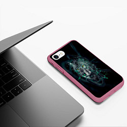 Чехол iPhone 7/8 матовый ВОЛК, цвет: 3D-малиновый — фото 2