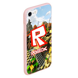 Чехол iPhone 7/8 матовый ROBLOX, цвет: 3D-светло-розовый — фото 2