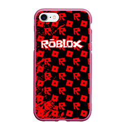 Чехол iPhone 7/8 матовый ROBLOX, цвет: 3D-малиновый