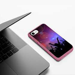 Чехол iPhone 7/8 матовый Пати, цвет: 3D-малиновый — фото 2