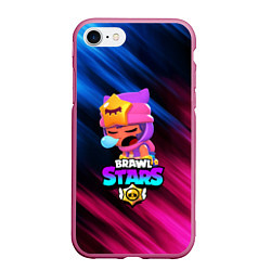 Чехол iPhone 7/8 матовый BRAWL STARS SANDY, цвет: 3D-малиновый